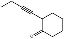 Cyclohexanone, 2-(1-butynyl)- (9CI) Struktur