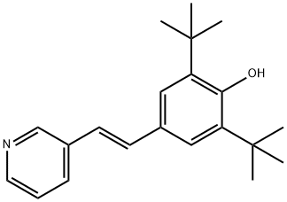 2,6-di-tert-butyl-4-(2-(3-pyridinyl)ethenyl)phenol Struktur