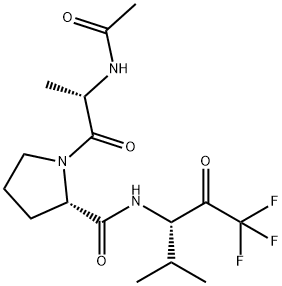 acetylalanyl-prolyl-valyl-trifluoromethyl ketone Struktur