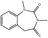 2H-1,3-Benzodiazepin-2-one,  1,3,4,5-tetrahydro-1,3-dimethyl-4-thioxo- Struktur