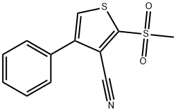 2-(METHYLSULFONYL)-4-PHENYLTHIOPHENE-3-CARBONITRILE Struktur