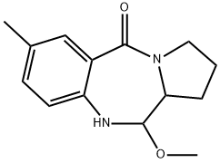 11-Methoxy-7-methyl-1,2,3,10,11,11a-hexahydro-5H-pyrrolo(2,1-c)(1,4)be nzodiazepin-5-one Struktur