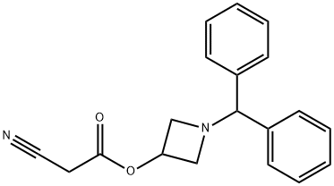 2-Cyanoacetic acid 1-(diphenylmethyl)-3-azetidinyl ester Struktur