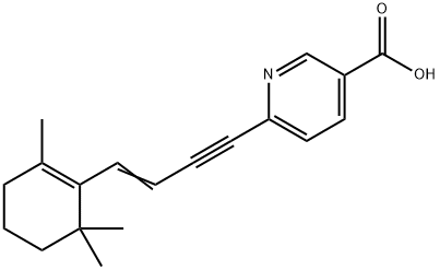 6-(4-(2,6,6-Trimethyl-1-cyclohexen-1-yl)-3-buten-1-ynyl)-3-pyridinecar boxylic acid Struktur