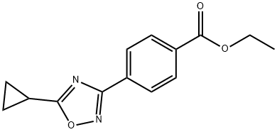 Ethyl 4-(5-Cyclopropyl-1,2,4-oxadiazol-3-yl)benzoate Struktur