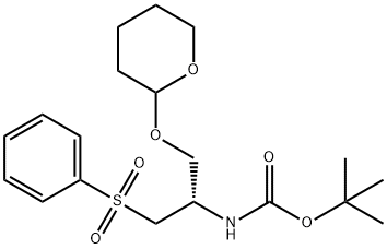 (2S)-2-BOC-AMINO-3-PHENYLSULFONYL-1-(2-TETRAHYDROPYRANYLOXY)PROPANE, 97 Struktur