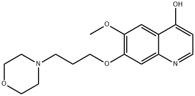 6-Methoxy-7-[3-(4-morpholinyl)propoxy]-4-quinolinol Struktur