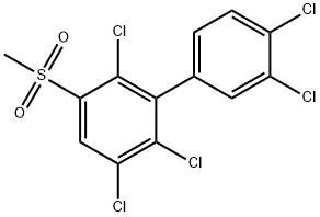 3-Methylsulfonyl-2,3',4',5,6-pentachlorobiphenyl Struktur