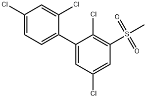 3-Methylsulfonyl-2,2',4',5-tetrachlorobiphenyl Struktur