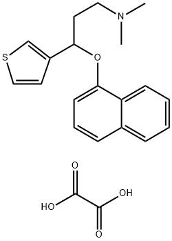 3-THIOPHENEPROPANAMINE, N,N-DIMETHYL-GAMMA-(1-NAPHTHALENYLOXY)-, ETHANEDIOATE(1:1) Struktur