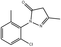 2-(2-chloro-6-methylphenyl)-2,4-dihydro-5-methyl-3H-pyrazol-3-one Struktur