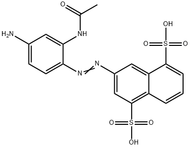 3-[[2-(acetylamino)-4-aminophenyl]azo]naphthalene-1,5-disulphonic acid Struktur