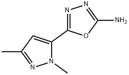 5-(1,3-Dimethyl-1H-pyrazol-5-yl)-1,3,4-oxadiazol-2-amine Struktur