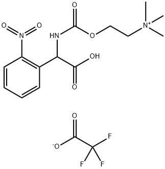 N-(alpha-carboxy-2-nitrobenzyl)carbamoylcholine Struktur