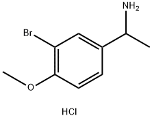 1-(3-bromo-4-methoxyphenyl)ethanamine hydrochloride Struktur