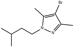 4-bromo-3,5-dimethyl-1-(3-methylbutyl)-1H-pyrazole Struktur