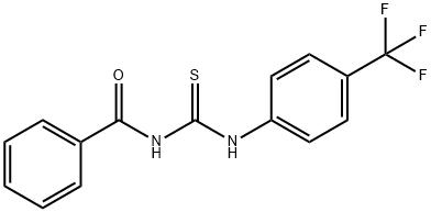 1-Benzoyl-3-[4-(trifluoromethyl)phenyl]thiourea, 4-[(Benzoylcarbamothioyl)amino]benzotrifluoride Struktur