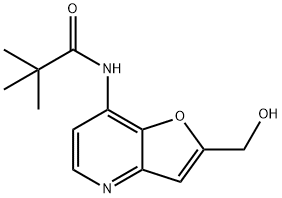 N-(2-(Hydroxymethyl)furo[3,2-b]pyridin-7-yl)-pivalamide Struktur