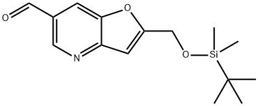 2-((tert-Butyldimethylsilyloxy)methyl)-furo[3,2-b]pyridine-6-carbaldehyde Struktur