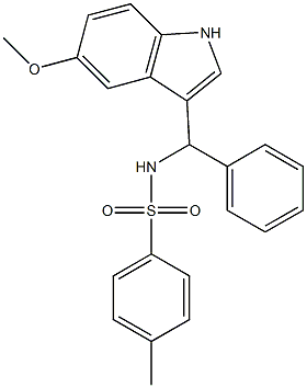 N-[(5-methoxy-1H-indol-3-yl)-phenyl-methyl]-
4-methyl-benzenesulfonamide Struktur