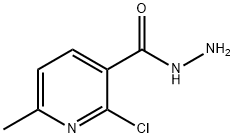 3-Pyridinecarboxylic acid, 2-chloro-6-Methyl-, hydrazide Struktur