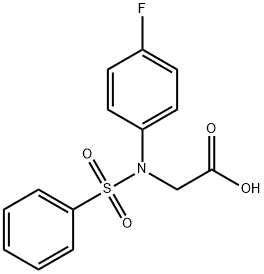 (4-Fluoro(phenylsulfonyl)anilino)acetic acid Struktur