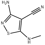 4-Isothiazolecarbonitrile,  3-amino-5-(methylamino)- Struktur