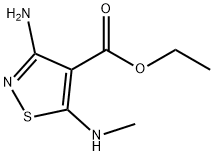 4-Isothiazolecarboxylicacid,3-amino-5-(methylamino)-,ethylester(9CI) Struktur