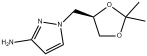 (S)-1-((2,2-dimethyl-1,3-dioxolan-4-yl)methyl)-1H-pyrazol-3-amine Struktur