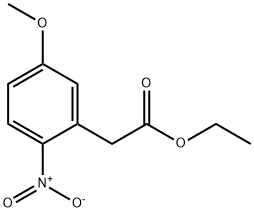 Benzeneacetic acid, 5-Methoxy-2-nitro-, ethyl ester Struktur