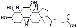 (4R)-4-[(3R,4R,5S,7R,8S,9S,10R,13R,14S,17R)-3,4,7-trihydroxy-10,13-dimethyl-2,3,4,5,6,7,8,9,11,12,14,15,16,17-tetradecahydro-1H-cyclopenta[a]phenanthren-17-yl]pentanoic acid Struktur