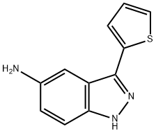 3-(thiophen-2-yl)-1H-indazol-5-amine Struktur