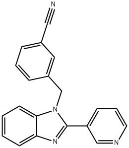 3-((2-(Pyridin-3-yl)-1H-benzo[d]iMidazol-1-yl)Methyl)benzonitrile Struktur