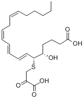 5S-HYDROXY-6R-(S-(2-OXO-3-THIOPROPIONYL))-7E,9E,11Z,14Z-EICOSATETRAENOIC ACID Struktur