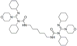 1,1'-hexamethylenebis(3-cyclohexyl-3-((cyclohexylimino)(4-morpholinyl)methyl)urea) Struktur