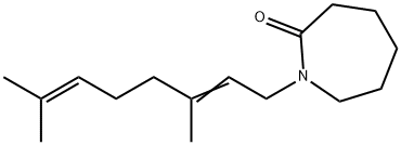 1-geranylazacycloheptan-2-one Struktur