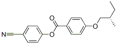 4-[(S)-2-Methylbutoxy]benzoic acid 4-cyanophenyl ester Struktur