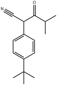 2-(4-tert-Butylphenyl)-4-methyl-3-oxopentanenitrile Struktur