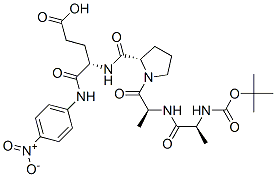 tert-butoxycarbonyl-alanyl-alanyl-prolyl-glutamyl-4-nitroanilide Struktur