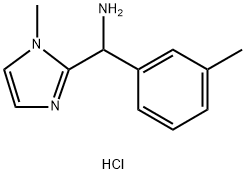 C-(1-Methyl-1H-imidazol-2-yl)-C-m-tolyl-methylamine dihydrochloride Struktur