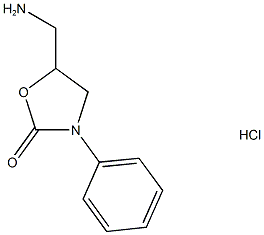 5-Aminomethyl-3-phenyl-oxazolidin-2-one hydrochloride Struktur