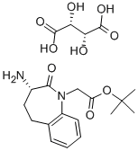 tert-Butyl 3S-amino-2,3,4,5-tetrahydro-1H-[1]benaepin-2-one-1-acetate tartrate Struktur