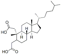 2,3-secocholestan-2,3-dioic acid Struktur