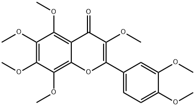 3,5,6,7,8,3',4'-Heptamethoxyflavone Struktur