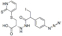 N-(3-iodo-4-azidophenylpropionamido)-S-(2-thiopyridyl)cysteine Struktur