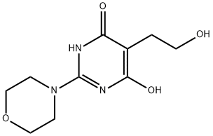 5-(2-hydroxyethyl)-2-MorpholinopyriMidine-4,6-diol Struktur