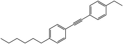 1-Ethyl-4-[2-(4-n-hexylphenyl)ethynyl]benzene Struktur