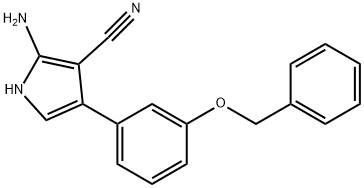 2-aMino-4-[3-(benzyloxy)phenyl]-1H-pyrrole-3-carbonitrile Struktur