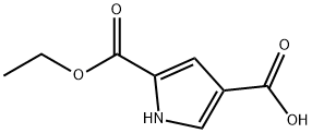 5-(ethoxycarbonyl)-1H-pyrrole-3-carboxylic acid Struktur