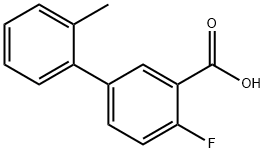 4-Fluoro-2'-Methyl-[1,1'-biphenyl]-3-carboxylic acid Struktur